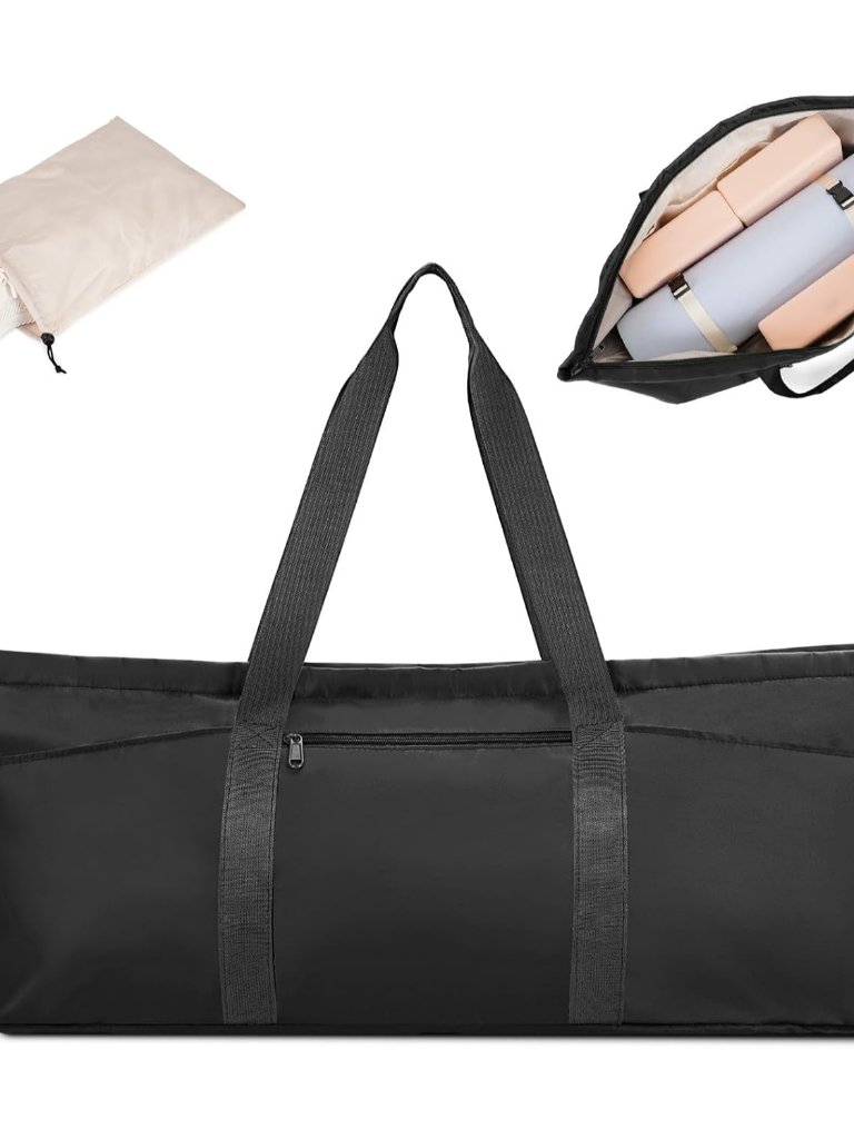 Large Yoga Mat Bag With Shoes Compartment And Wet Pocket Ladies Pilates Gym Tote